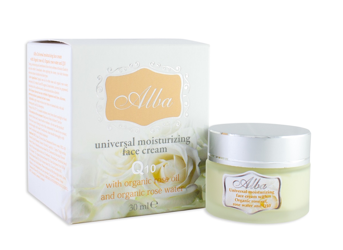 Organic Moisturizing Face Cream with Organic rose oil, rose water and Q10 (30ML)