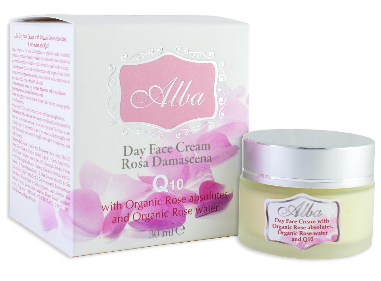 Organic Day face cream with Organic Rose absolutes and Q10 (30 ml)