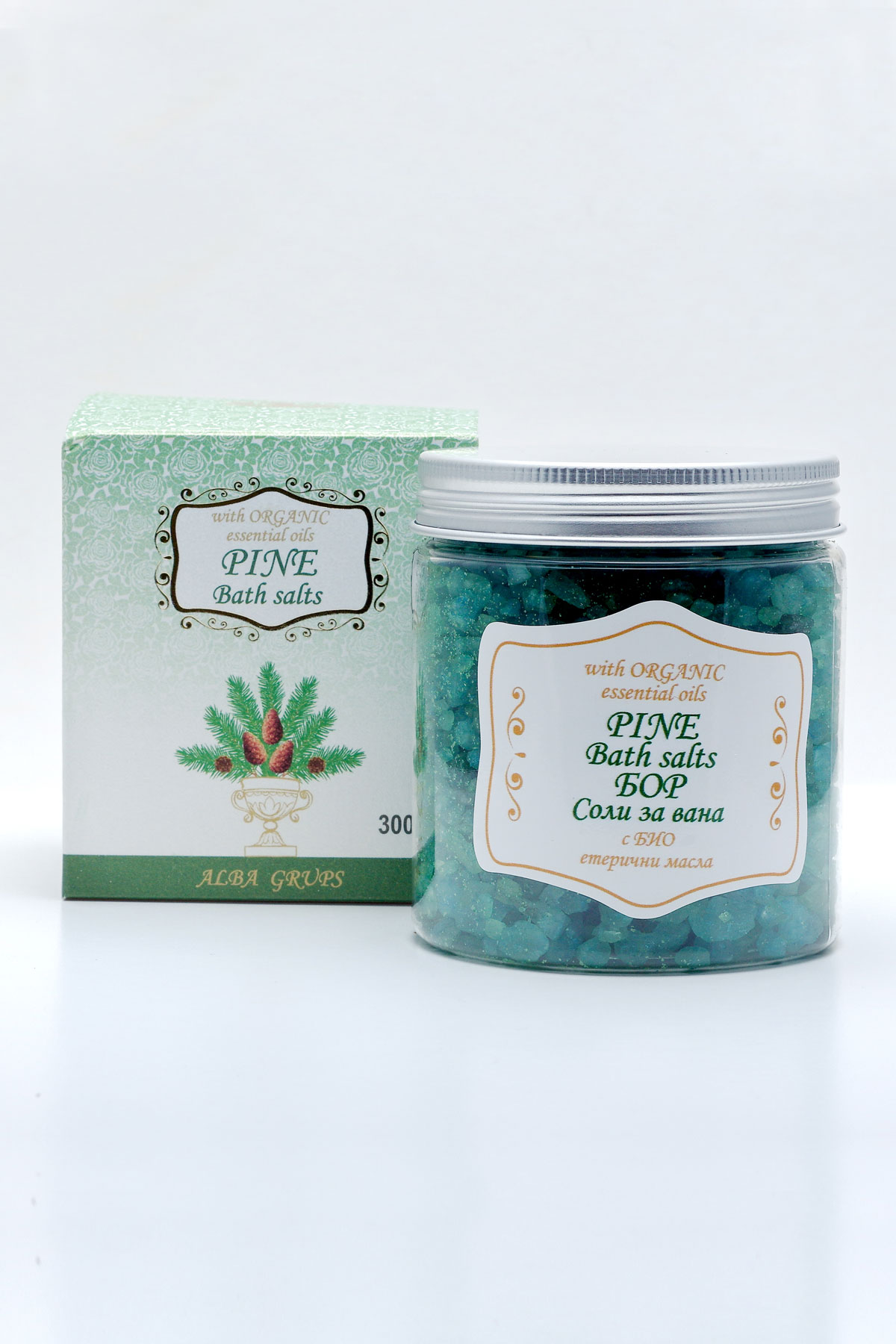 Bath salts with Organic Pine essential oil - 300 gr